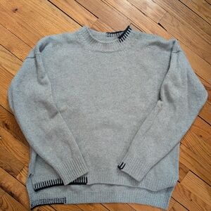 Women's Crewneck Wool/Cashmere Sweater in Light Blue